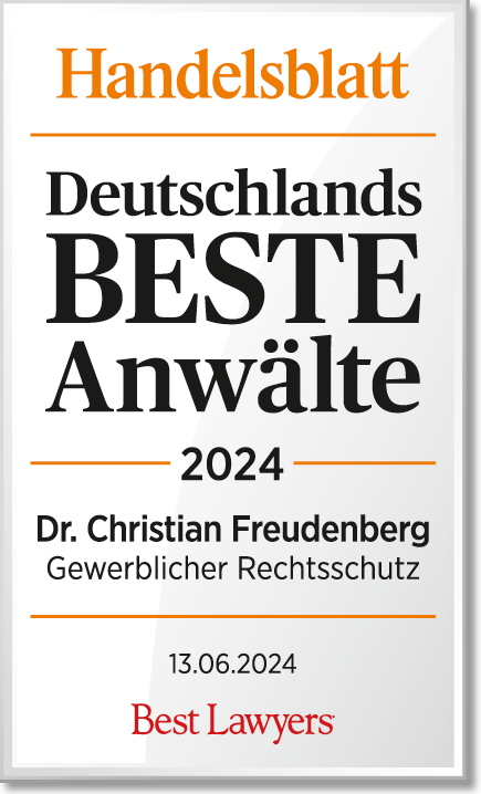 Handelsblatt „Deutschlands beste Anwälte 2024" Gewerblicher Rechtsschutz