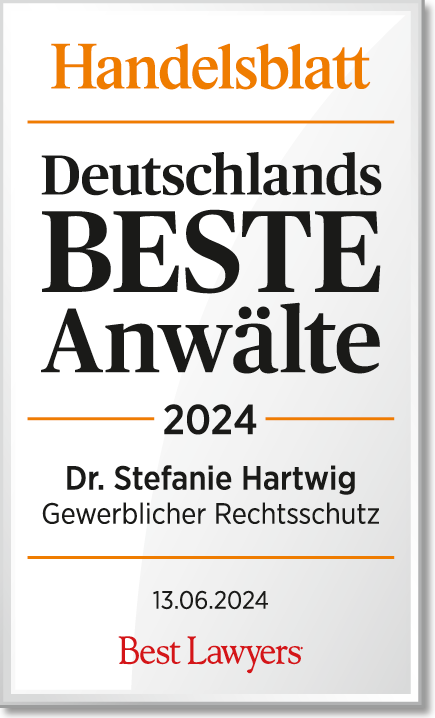 Handelsblatt "Deutschlands beste Anwälte 2024" Gewerblicher Rechtsschutz